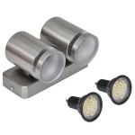 Lampă de perete cu LED, cap conic, oțel inoxidabil Lampă de perete cu LED, cap conic, oțel inoxidabil