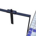 vidaXL Masă de balcon suspendată, albastru și alb, mozaic