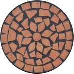 Masă laterală cu mozaic pentru plante, cărămiziu Masă laterală cu mozaic pentru plante, cărămiziu