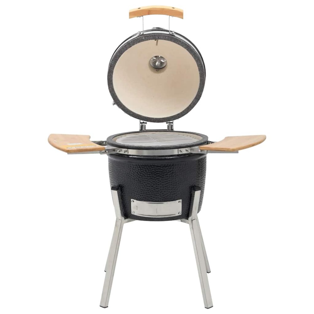 vidaXL Grătar cu afumătoare Kamado, 33 cm, ceramică