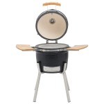 vidaXL Grătar cu afumătoare Kamado, 33 cm, ceramică