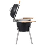 vidaXL Grătar cu afumătoare Kamado, 33 cm, ceramică