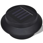 Lampă solară pentru exterior 6 pcs Lumină pentru gard Neagră Lampă solară pentru exterior 6 pcs Lumină pentru gard Neagră
