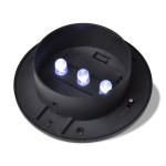 Lampă solară pentru exterior 6 pcs Lumină pentru gard Neagră Lampă solară pentru exterior 6 pcs Lumină pentru gard Neagră