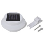 Lampă solară pentru exterior 6 pcs Lumină pentru gard Albă Lampă solară pentru exterior 6 pcs Lumină pentru gard Albă