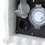 vidaXL Priză de grădină cu temporizator, piatră artificială vidaXL Priză de grădină cu temporizator, piatră artificială