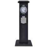 Priză de alimentare cu temporizator, pentru grădină, negru Priză de alimentare cu temporizator, pentru grădină, negru