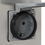 Stâlp priză pentru grădină oțel inoxidabil cu temporizator Stâlp priză pentru grădină oțel inoxidabil cu temporizator