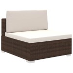 vidaXL Set mobilier de grădină cu perne, 8 piese, maro, poliratan vidaXL Set mobilier de grădină cu perne, 8 piese, maro, poliratan