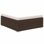 vidaXL Set mobilier de grădină cu perne, 8 piese, maro, poliratan vidaXL Set mobilier de grădină cu perne, 8 piese, maro, poliratan