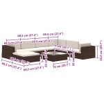 vidaXL Set mobilier de grădină cu perne, 8 piese, maro, poliratan vidaXL Set mobilier de grădină cu perne, 8 piese, maro, poliratan