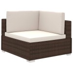vidaXL Set mobilier de grădină cu perne, 8 piese, maro, poliratan vidaXL Set mobilier de grădină cu perne, 8 piese, maro, poliratan