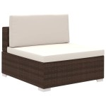 vidaXL Set mobilier de grădină cu perne, 8 piese, maro, poliratan vidaXL Set mobilier de grădină cu perne, 8 piese, maro, poliratan