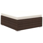 vidaXL Set mobilier de grădină cu perne, 8 piese, maro, poliratan vidaXL Set mobilier de grădină cu perne, 8 piese, maro, poliratan