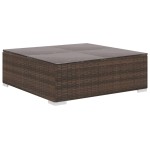 vidaXL Set mobilier de grădină cu perne, 8 piese, maro, poliratan vidaXL Set mobilier de grădină cu perne, 8 piese, maro, poliratan