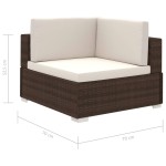 vidaXL Set mobilier de grădină cu perne, 8 piese, maro, poliratan vidaXL Set mobilier de grădină cu perne, 8 piese, maro, poliratan
