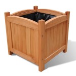 vidaXL Strat înălțat din lemn, set de 2, 30 x 30 x 30 cm