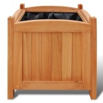 vidaXL Strat înălțat din lemn, set de 2, 30 x 30 x 30 cm