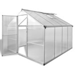 vidaXL Seră din aluminiu ranforsat cu cadru la bază, 6,05 m² vidaXL Seră din aluminiu ranforsat cu cadru la bază, 6,05 m²