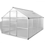 vidaXL Seră din aluminiu ranforsat cu cadru la bază, 7,55 m² vidaXL Seră din aluminiu ranforsat cu cadru la bază, 7,55 m²