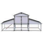 41323 vidaXL Coteț de găini cu zonă de mișcare și repaus aluminiu 41323 vidaXL Coteț de găini cu zonă de mișcare și repaus aluminiu