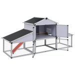 41323 vidaXL Coteț de găini cu zonă de mișcare și repaus aluminiu 41323 vidaXL Coteț de găini cu zonă de mișcare și repaus aluminiu