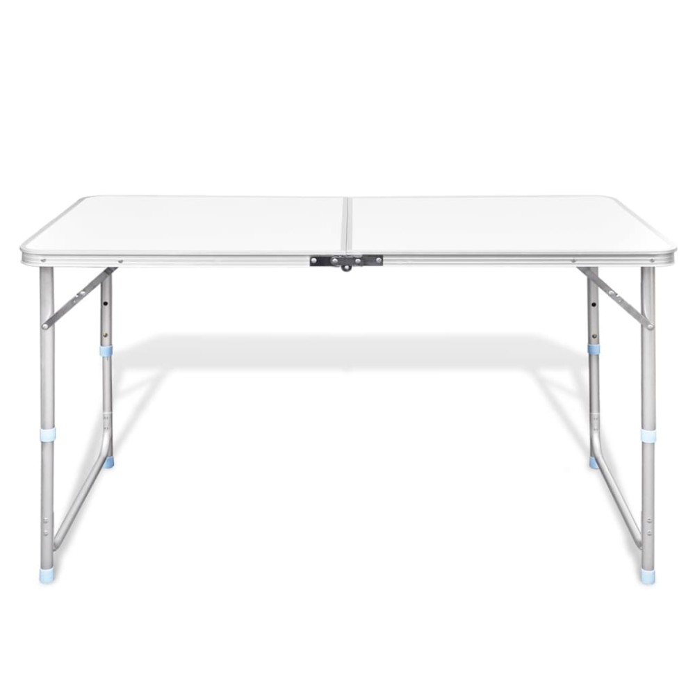 vidaXL Masă camping pliabilă reglabilă în înălțime, 120x60 cm aluminiu