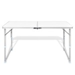 vidaXL Masă camping pliabilă reglabilă în înălțime, 120x60 cm aluminiu vidaXL Masă camping pliabilă reglabilă în înălțime, 120x60 cm aluminiu