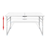 vidaXL Masă camping pliabilă reglabilă în înălțime, 120x60 cm aluminiu vidaXL Masă camping pliabilă reglabilă în înălțime, 120x60 cm aluminiu
