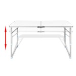 vidaXL Set camping masă reglabilă înălțime/4 scaune pliabile 120x60 cm vidaXL Set camping masă reglabilă înălțime/4 scaune pliabile 120x60 cm