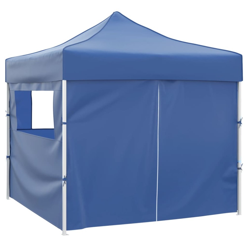 41466 vidaXL Blue Foldable Tent 3 x 3 m with 4 Walls