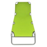 vidaXL Șezlong pliabil, verde măr, oțel vopsit electrostatic vidaXL Șezlong pliabil, verde măr, oțel vopsit electrostatic
