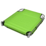 Șezlong verde măr pliabil pentru plajă, cu tetieră și spătar reglabil Șezlong verde măr pliabil pentru plajă, cu tetieră și spătar reglabil
