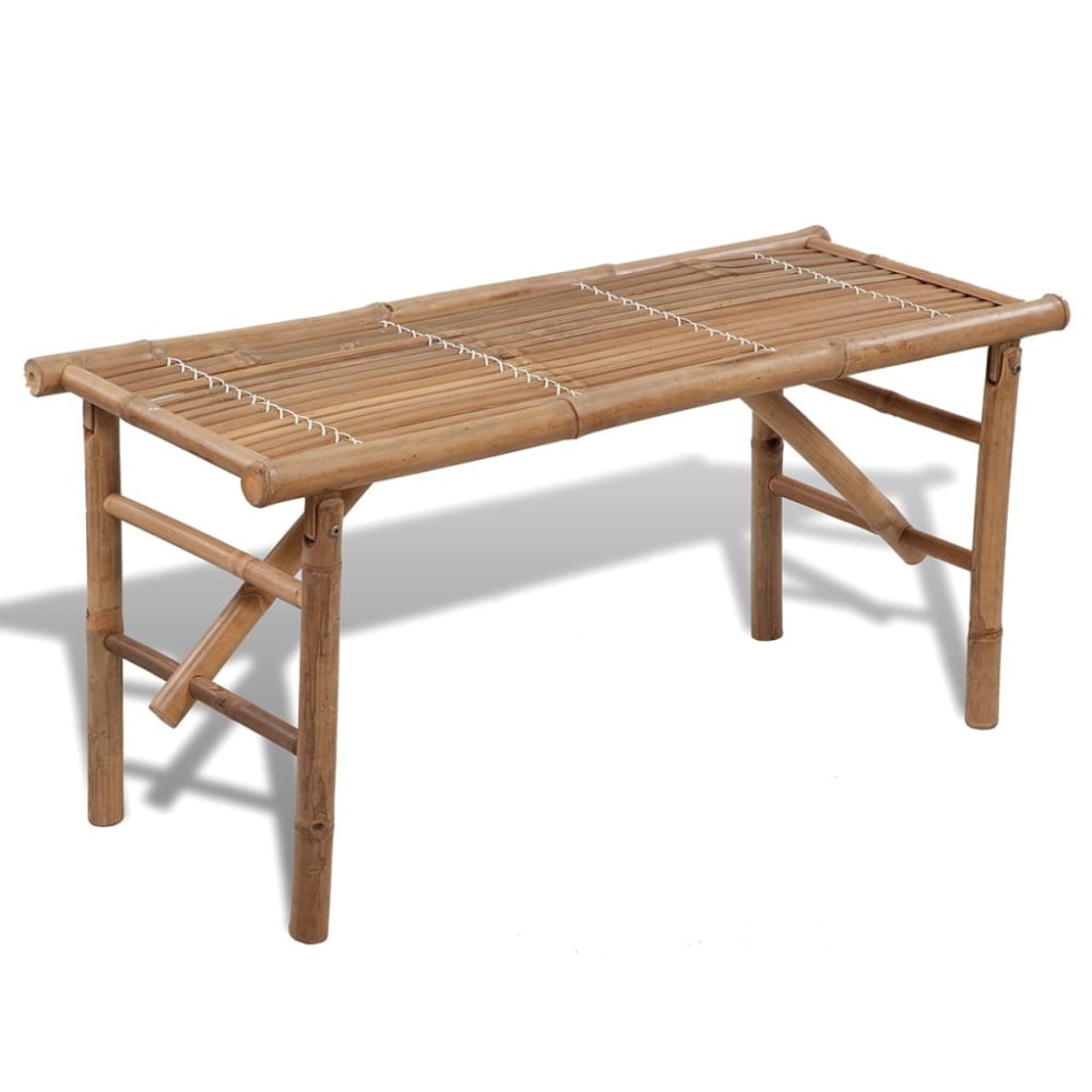vidaXL Bancă de grădină pliabilă, 118 cm, bambus