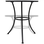 vidaXL Masă de bistro, albastru și alb, 60 cm, mozaic vidaXL Masă de bistro, albastru și alb, 60 cm, mozaic