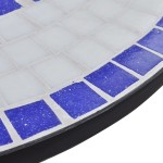 vidaXL Masă de bistro, albastru și alb, 60 cm, mozaic vidaXL Masă de bistro, albastru și alb, 60 cm, mozaic