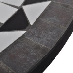 vidaXL Masă de bistro, alb și negru, 60 cm, mozaic vidaXL Masă de bistro, alb și negru, 60 cm, mozaic