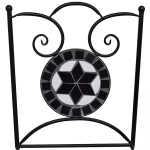 vidaXL Scaune bistro pliante, 2 buc., negru și alb, ceramică vidaXL Scaune bistro pliante, 2 buc., negru și alb, ceramică