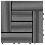 Plăci WPC 30 x 30 cm 11 buc, Gri 1mp