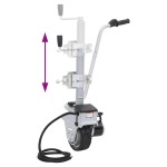 vidaXL Roată de manevră pentru remorci motorizată, aluminiu 12 V 350 W