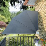 vidaXL Copertină laterală pliabilă de balcon, gri, 160x240 cm vidaXL Copertină laterală pliabilă de balcon, gri, 160x240 cm