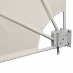 vidaXL Copertină laterală pliabilă de balcon, crem, 210x210 cm vidaXL Copertină laterală pliabilă de balcon, crem, 210x210 cm