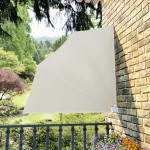 vidaXL Copertină laterală pliabilă de balcon, crem, 140x140 cm vidaXL Copertină laterală pliabilă de balcon, crem, 140x140 cm