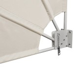 vidaXL Copertină laterală pliabilă de balcon, crem, 140x140 cm vidaXL Copertină laterală pliabilă de balcon, crem, 140x140 cm