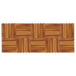 Set de 10 plăci din acacia 30 x 30 cm, model vertical