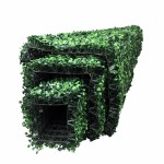 Set arbuști ornamentali artificiali piramidă pe tulpină, 3 buc. Set arbuști ornamentali artificiali piramidă pe tulpină, 3 buc.