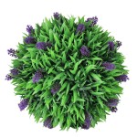 Set de 2 arbuști ornamentali artificiali, bilă cu lavandă, 30 cm Set de 2 arbuști ornamentali artificiali, bilă cu lavandă, 30 cm