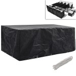 vidaXL Husă mobilier grădină, 8 ocheți, 229x113x73 cm vidaXL Husă mobilier grădină, 8 ocheți, 229x113x73 cm