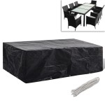 vidaXL Husă mobilier grădină, 8 ocheți, 300x140x90 cm vidaXL Husă mobilier grădină, 8 ocheți, 300x140x90 cm