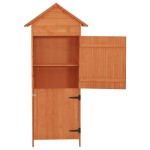 vidaXL Dulap depozitare de grădină, maro, 42,5 x 64 x 190 cm vidaXL Dulap depozitare de grădină, maro, 42,5 x 64 x 190 cm